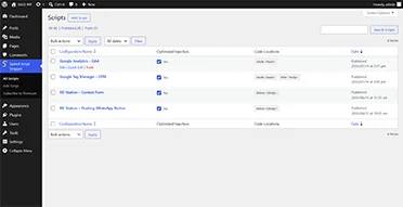 Lightweight Script Manager for Wordpress