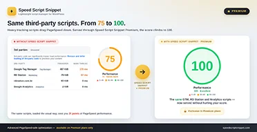 Does not lower the PageSpeed score